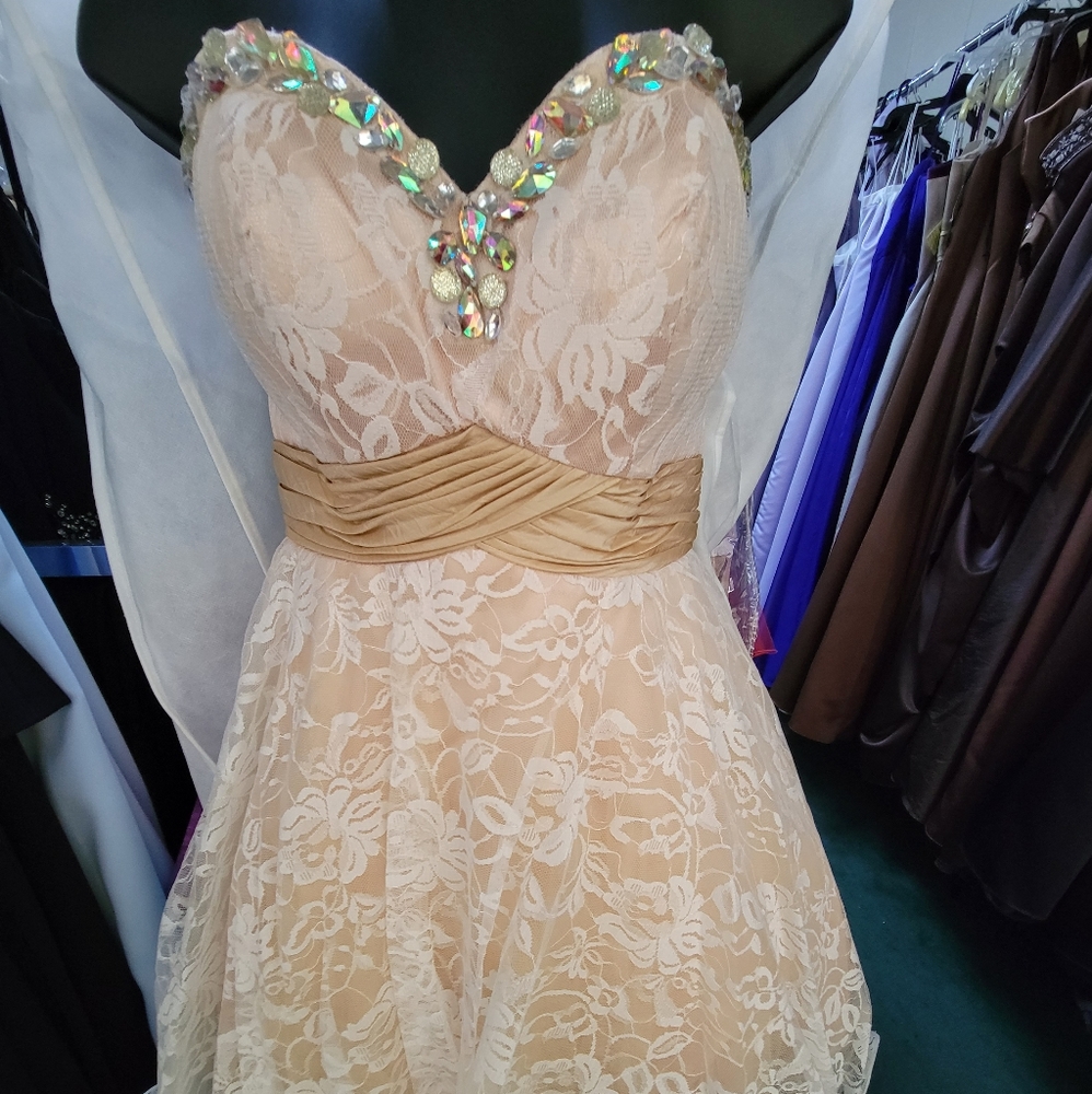 JOLENE NUDE HOMECOMING DRESS